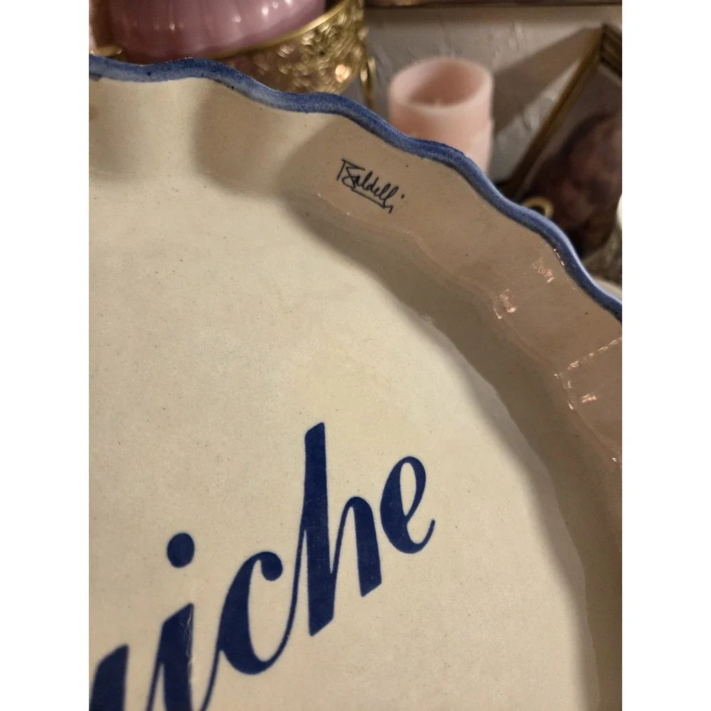 vintage Baldelli Italy scalloped quiche pan